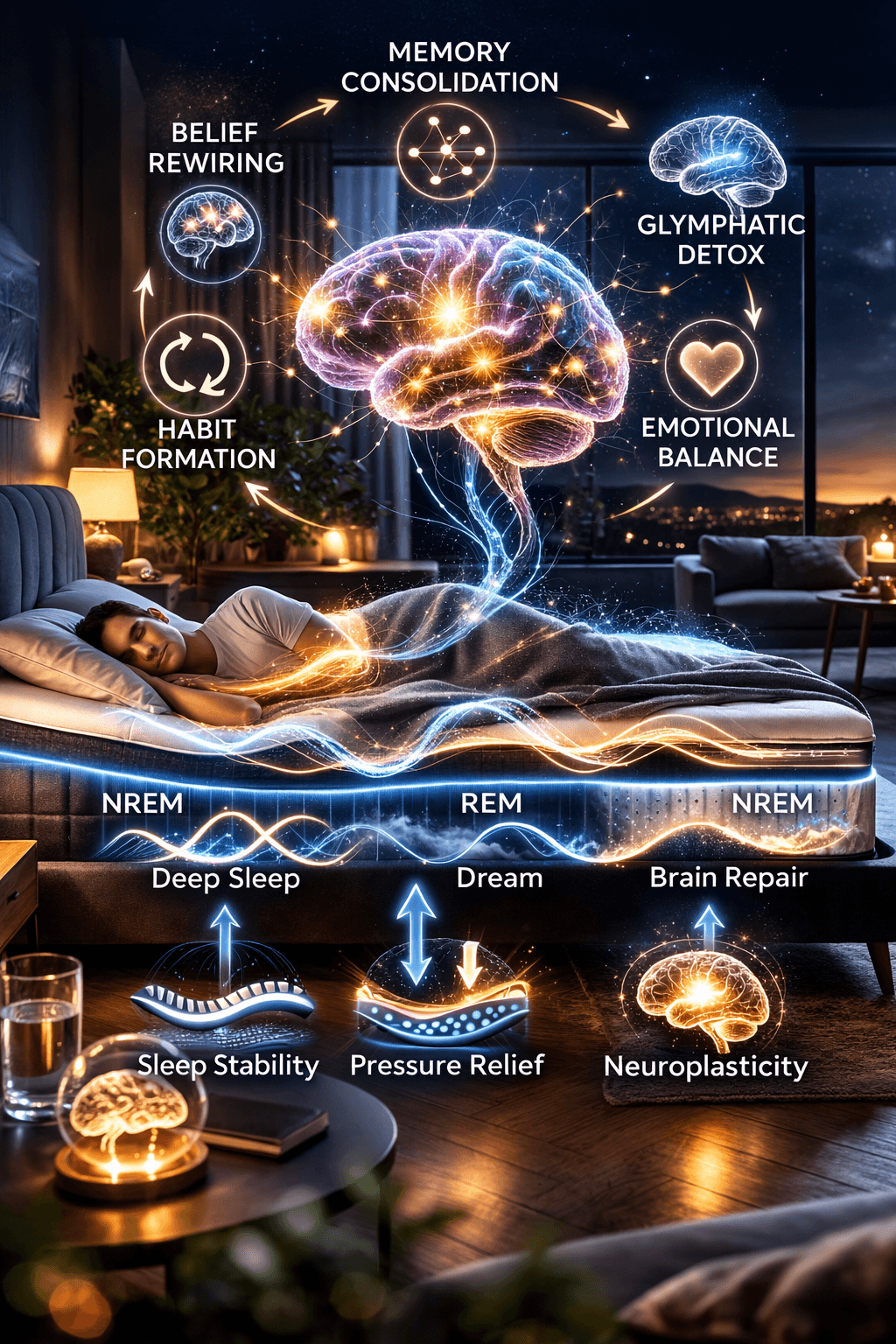 Neuroplasticita během spánku: jak mozek obnovuje vaše vědomí, identitu a návyky